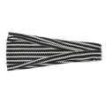 Elastic yoga headband with black and white zigzag pattern for sports and fashion wear - Classic B&W Zigzag