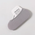 Fantasmini invisibili in velluto grigio-viola chiaro con silicone antiscivolo - Taglia unica / Grigio