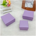 Textured purple jewelry gift boxes in multiple sizes for rings and necklaces - Pink Purple