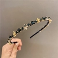 Deep Blue Rhinestone Headband