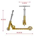 Mini-Legierungs Finger-Scooter in Gold und Silber, Maße 10,5 cm x 8,5 cm, für Kinder - Silberner Kopf Goldener Körper