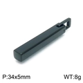 Ciondolo a colonna minimalista in acciaio inossidabile nero con barra da 34x5mm - Colore Nero Solo Ciondolo (KP99143-KFC)