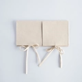 Beiger Wildleder Schmuckbeutel Umschlag Geschenktüte mit feinem Schleifenband für Accessoires. - Beige