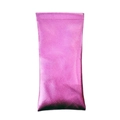 Fuchsia pink cross-grain PU leather glasses pouch with secure squeeze top closure - Cross-grain / Rose Red