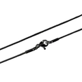Close-up of a 1.5mm black snake chain necklace with a secure lobster clasp closure - 1.5mm*55cm / Black