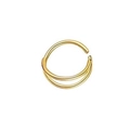 Double-layered gold moon nose ring and ear cuff crafted from premium stainless steel - 3D Moon / Gold
