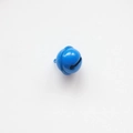 Glossy blue 22mm metal bell with top ring for DIY crafts and pet collars - Sapphire Blue