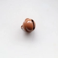 Deep chocolate brown 22mm painted metal round bell for DIY keychain and pet charms - Brown
