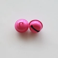 Pair of 22mm pink candy-colored painted metal bells for DIY crafts and pet collars - Rose Red