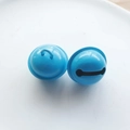 Sky blue 22mm painted metal round bells for DIY crafts and pet accessories pack of 2 - Light Blue