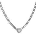 White Zircon Heart