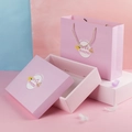 Coffret cadeau rose pour bébé avec sac assorti et motif princesse Baby Growth - 30.5*22*8.5cm / Ensemble Bébé Rose (Boîte + Sac)