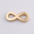 Símbolo de infinito dorado en acero inoxidable pulido para la creación de joyas artesanales - 8*20 / Dorado