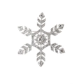 Élégante broche flocon de neige argentée avec des strass étincelants pour femmes - Broche en Strass / Style Flocon de Neige Argenté