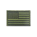 Tactical US flag morale patch in army green and black embroidery for outdoor gear - Grass Green