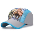 Gorra de sol para niños en malla gris y azul con estampados de dinosaurios - Gris