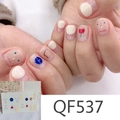 Detailed view of floral and tulip nail art stickers showing various cute patterns on nails - QF537