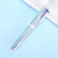 Creatieve transparante 10-kleuren balpen met meerkleurige vullingen voor school - 6-kleuren balpen