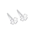 Hohl Kleeblatt Ohrstecker / Markierung Von S999-material