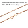 Rose gold 18-inch cable chain necklace with spring ring clasp and fine link detail - O Chain / 18in/45cm / Rose Gold