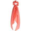 Seidiger korallenrosa Satin-Haargummi mit langen Bändern für Damen-Frisuren - Wassermelonenrot