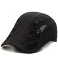 Black quick-dry mesh beret with breathable honeycomb side panels and SP logo - Adjustable / Black