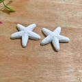 Figuras decorativas de estrellas de mar de resina blanca con textura porosa - Estrella de mar
