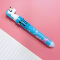Blue unicorn 10-color shuttle pen for creative journaling and student stationery - Unicorn-Blue