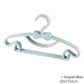 Adjustable greyish blue plastic children's clothes hanger with bow design, 29x17cm - Bowknot Style-Blue
