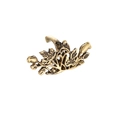 Retro leaf pattern ear cuff in antique gold finish for a minimalist vintage look - Antique Gold Retro Flower Style