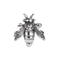 Vintage silver bee ear cuff earring with detailed insect wings and u-shape design - Antique Silver Bee (02 Antique Silver 6429)
