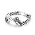 Bracelet pour homme en acier inoxydable style clé industrielle sur fond blanc - Argent (KB120176-KFC)