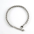 Pulsera de cadena de acero inoxidable estilo dragón con cierre de langosta y extensión - 5.0mm*21cm / Color Acero