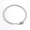 Bracciale a catena rolo minimalista in acciaio inossidabile argento con chiusura a moschettone - 3.0mm*21cm / Color Acciaio