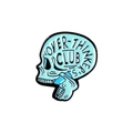 Emaille-Anstecknadel Totenkopf Hellblau Over-thinker's Club im Punk-Stil für Jacken - Over-thinker's Club Totenkopf (CC1792)