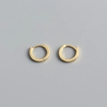 Minimalist S925 sterling silver hoop earrings with a polished bright gold finish - Small / Gold