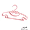 Verstellbare rosa Kunststoff-Kinderbügel mit Schleife Größe 29X17X4cm im 10er-Pack - Schleife-Stil-Rosa