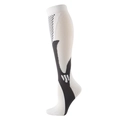 Athletic compression socks in black and white two-tone professional sporty design - L/XL / White