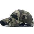 Jungle camouflage baseball cap featuring U.S. ARMY embroidery and military star patch - Adjustable / Camouflage (02)