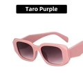 Lunettes de soleil géométriques violet taro avec monture épaisse et dégradé - Charnière en Métal / Violet Taro
