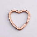 Moschettone cuore in metallo oro rosa lucido per portachiavi e accessori per gioielli DIY - Oro rosa
