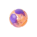 Purple and orange geometric dog training ball with built-in bell and non-slip texture - Purple and Orange