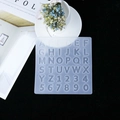 Transparante siliconen mal met 26 letters en 10 cijfers voor DIY-harsgieten en kunst - Vierkante Set van Alfabet en Cijfers / Wit