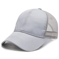 Graue atmungsaktive Mesh-Baseballkappe mit Rautenmuster und strapazierfähigem Schirm - Verstellbar / Einfach Grau