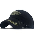 Berretto da baseball tattico in cotone nero con ricamo Navy Seal e visiera curva - Stile Nero(03)