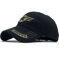Tactical black cotton baseball cap featuring U.S. ARMY embroidery and star logo - Adjustable / Black(01)