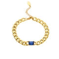 Rectangular Gemstone (C063) / Gold + Green
