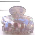 Iridescent purple resin hair claw clip with pearlescent finish for girls and women - Iridescent Purple
