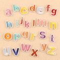 Full set of 26 colorful embroidered iron-on alphabet patches for clothing and uniforms - Multi-color Small Letters*Set of 26 Letters