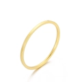Anillo fino minimalista apilable en acabado dorado pulido para moda femenina - US 6 / Dorado